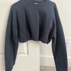 BuffBunny Midnight Blue Cropped Sweatshirt